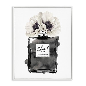 Stupell Industries Perfume Poppies Watercolor Black Framed Giclee Art - 1 of 4