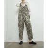 Women's Leopard Print Jumpsuit - Aaron & Amber - 3 of 4