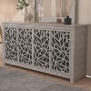 Galano Sideboard with Decorative Cut-Out Doors in Black 58.4" W × 15.7" D × 30" H - 3 of 4
