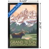 Trends International Lantern Press - Grand Teton Moose & Mountains Framed Wall Poster Prints - 3 of 4