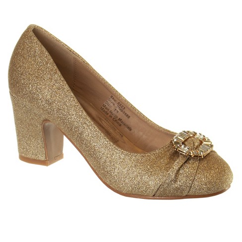 Girls gold dress clearance shoes