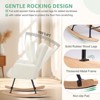 Aukfa Teddy Upholstered Glider Rocking Chair Ergonomic Nursery & Living Room Recliner with Sturdy Wood & Steel Frame - 4 of 4