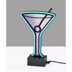 Infinity Neon Martini Glass Table/Wall Lamp Black - Adesso