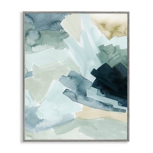 Stupell Industries Shaded Forest Abstract Landscape Green Blue Design Framed Giclee Art - 1 of 4