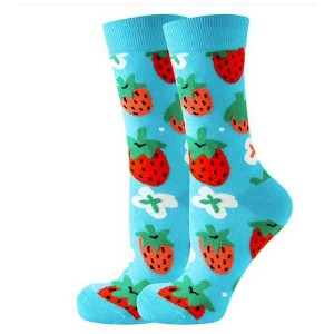 Strawberry Socks (Women's Sizes Adult Medium) from the Sock Panda - 1 of 4