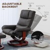 CIPACHO Swivel Recliner with Ottoman Massage, Recliner Chair and Ottoman, Faux Leather Reclining Chair with Remote, Brown - 4 of 4