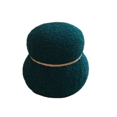 VYNXARIA Dark Green Snowman Ottomans and Benches - Playful and Compact Design, 16.14x16.14x17.32 inches