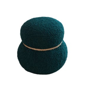 VYNXARIA Dark Green Snowman Ottomans and Benches - Playful and Compact Design, 16.14x16.14x17.32 inches - 1 of 4