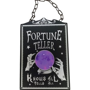 Sunstar Fortune Teller Light-Up Sign Halloween Decoration - 15 in x 10 in - Black - 1 of 1