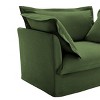 Modern Chenille Fabric Single Sofa With 1 Big Back Cushion And 2 Big Pillows,Single Couch,Slipcovered Chair-Maison Boucle - 3 of 4
