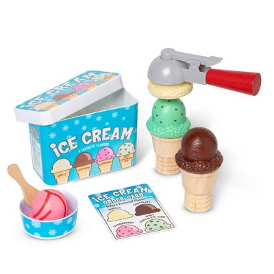 Melissa & Doug Scoop and Stack Ice Cream Cone Magnetic Pretend Play Set