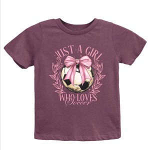 The Juniper Shop Just A Girl Who Loves Soccer Coquette Youth Short Sleeve Tee - 1 of 4
