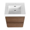 NicBex 24" Freestanding Bathroom Vanity with/whitout Top Resin Sink,Chic Bathroom Storage Cabinet with 2 Drawers,1.38"Pre-drilled Faucet(No Faucet) - 2 of 4