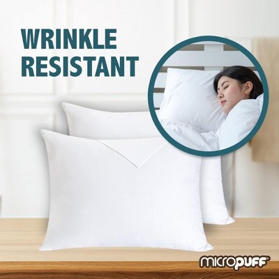 Ultra-Soft White Polyester Hypoallergenic Queen Pillowcases - 2 Pack