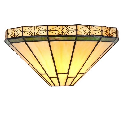 Chloe Lighting Belle Tiffany-Style 1 Light Mission Wall Sconce 12"Wide