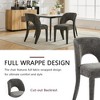 QingMoon Chenille Dining Chairs with Hollowed Out Backrest, Modern Upholstered Kitchen Chairs Set of 2, Accent Chairs for Living Room - 2 of 4
