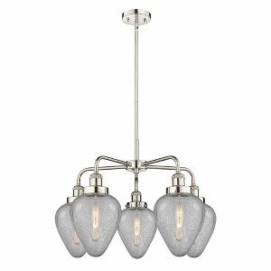 Geneseo - 5 Light Stem Hung Chandelier In Industrial Style-15 Inches Tall and 24 Inches Wide - 1 of 1