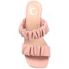 Journee Collection Womens Zoee Open Square Toe Block Heel Sandals Rose 9.5 - 4 of 4