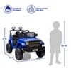 12V Remote Control Kids Ride-on Truck, 3 Speed, LED Lights & Music - Electric Car Toy for Boys & Girls Ages 2＋ - 3 of 4