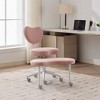 Ridstar Cross-Style Office Chair with Casters, Lumbar Support & Adjustable Seat-Pink - 2 of 4