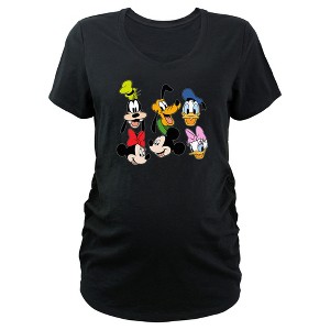 Women's Mickey & Friends Crew Portraits Maternity T-Shirt - 1 of 3