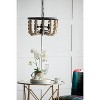 VYNXARIA 4 - Light Vintage Wood Beaded Ceiling Lights, Hanging Chandelier with Adjustable Chain - 4 of 4