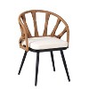 Sapphtopaz Patio Dining Set Contemporary Outdoor Dining Set with Rattan Chairs for Lawn, Balcony, Garden, Yard - 3 of 4