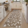 Farmhouse Floral Area Rug Soft Thin Washable Rug with Non Slip Backing - 4 of 4