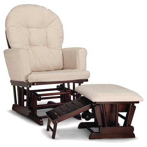 Graco Parker Glider Nursery Rocking Chair and Ottoman Espresso Beige