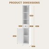 Space Saving Tall Cabinet 66.9 Inch High Narrow Storage Cabinet with Doors and Drawer for Bathroom Living Room, Black - 2 of 4