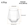 Unique Bargains Stemless Geometric Design Diamond Whiskey Glasses 4 Pcs - 2 of 4