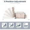 MAXYOYO Adjustable Floor Sofa Couch with Pillow, 5-Position Foldable Lazy Sofa Sleeper Bed with Armrest - 3 of 4
