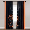 52"x84" Kids' Basketball Game Window Curtain Panel Set Black/Orange - Lush Décor - 2 of 4
