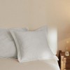 Marcielo 2 Pack Cotton Embroidered  Euro Shams 26"x26" - 2 of 4