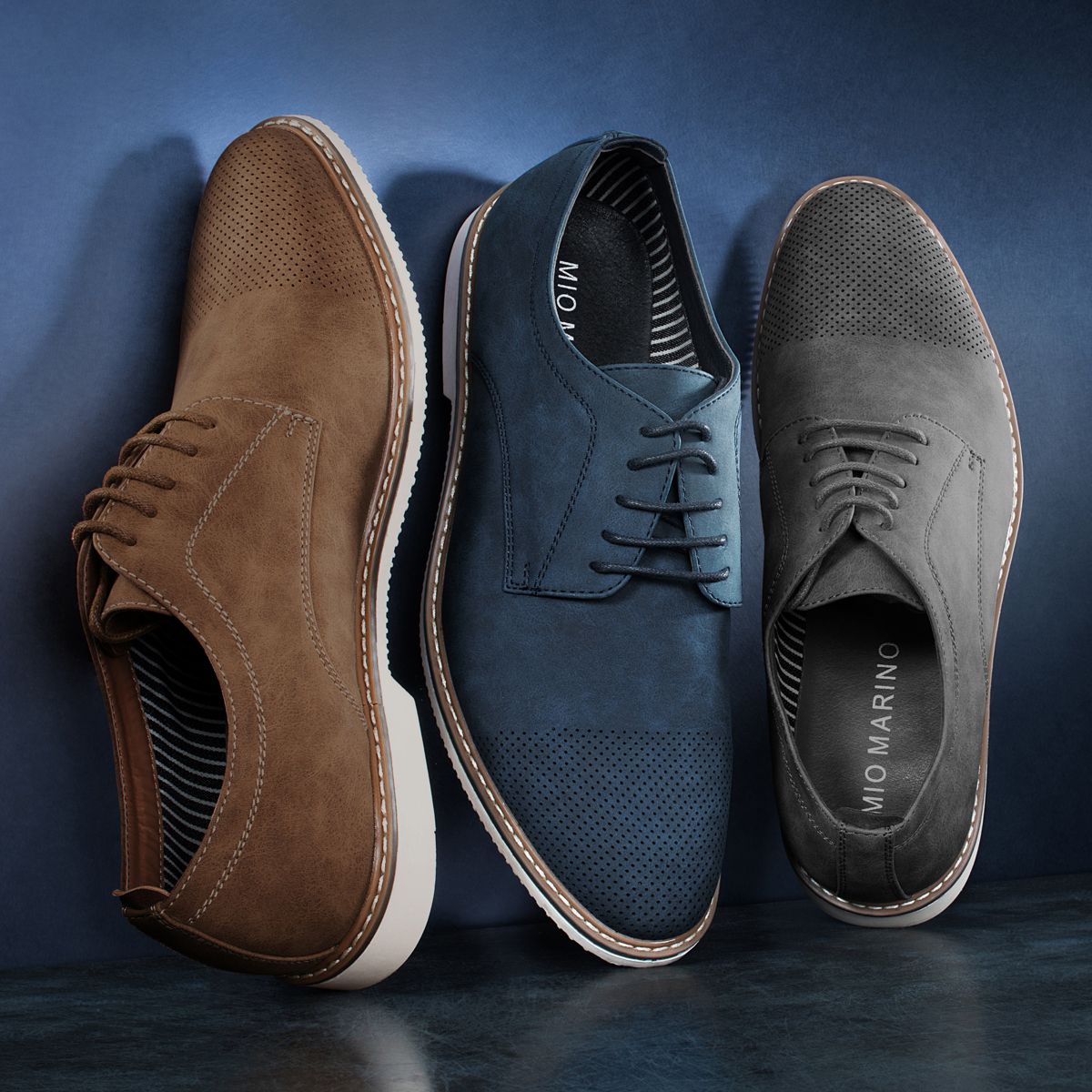 Mio Marino - Men's Oxford Casual Suede Shoes - thumbnail 2