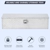 48 Inch Heavy Duty Aluminum Diamond Plate Tool Box Pick Up Truck Bed RV Trailer Toolbox - 4 of 4