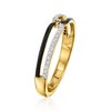 Ross-Simons 0.10 ct. t.w. Diamond and Black Enamel Ring in 18kt Gold Over Sterling - 3 of 4
