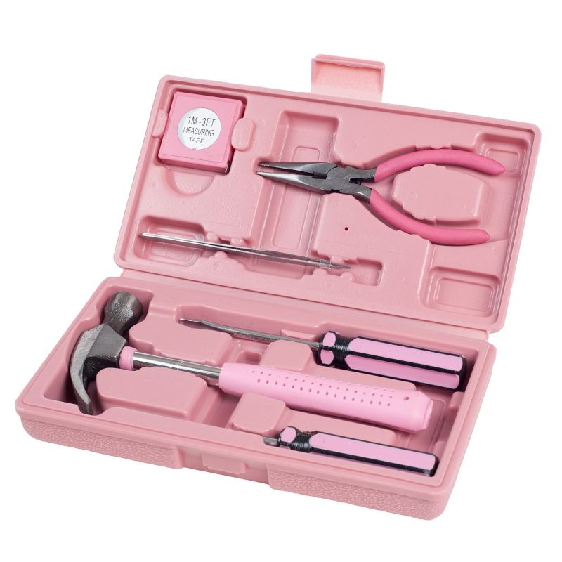 Fleming Supply Household Tool Kit 9pc - Pink, 1 of 10