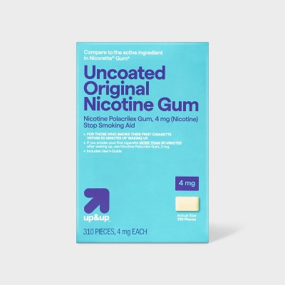 Uncoated Nicotine 4mg Stop Smoking Aid Gum - Original -310ct - up&up™