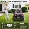 12V Kids Ride On Truck, Electric Car Toy with Extra Wide Seat & Legroom, Remote Control,3 Speeds,LED Lights,Music & USB - 2 of 4