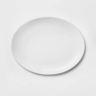 Oval Porcelain Serving Platter 15.5'' White - Threshold&#8482;
