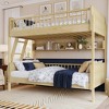 Polibi Twin Size Convertible Ladder Bunk Bed with Built-In Shelves and Safety Rails - 2 of 4