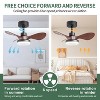 YUHAO Smart 6-speed Modern and Contemporary Ceiling Fan with Light,3 ABS Blades ,Works with Alexa and Google Assistant - 2 of 4
