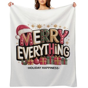 FIONECA Luxurious Flannel Blanket, Floral Pattern, Full Size, New Year Gathering, Great Holiday Gift, For Living Room, 2026 Christmas & - 30"¡Á40" - 1 of 1