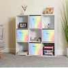DOMETOUR 6 Piece Cube Storage Bins, 11 Inch Collapsible Storage Cube Organizer with Handle - 2 of 4