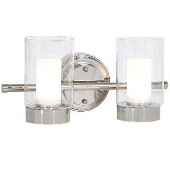 Hamilton Hills Polished Nickel Candle Light Fixture - Double Sconce