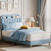Kids Bed Frame with Bookcase Headboard - Upholstered Platform, Wooden Slats, No Box Spring Needed for Boys/Girls/Teens - 3 of 4
