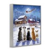 Stupell Industries Snowy Farm Dogs Black Framed Giclee Art - 3 of 4
