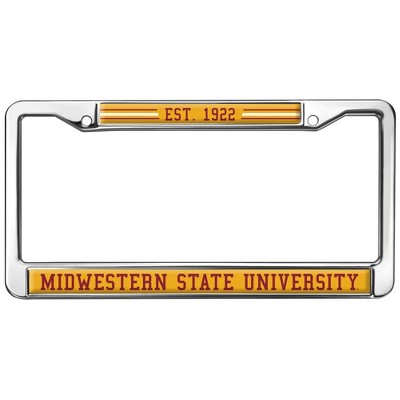 Midwestern State University School Logo Full Size Standard License Plate Metal Frame