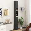 Tangkula Tall Slim Bathroom Storage Cabinet Linen Tower w/Drawer Adjustable Shelves - 4 of 4